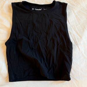 TNA Black Sleeveless Crop Top